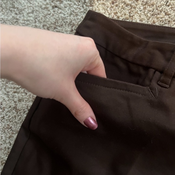 2 Pair Christopher & Banks Dress Pants Size 12 Short Brown & Black Straight leg - Picture 3 of 12